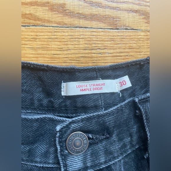 Levi’s Loose Straight Black Jeans size 30 - Picture 3 of 5